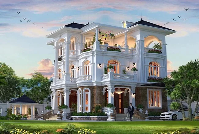 Top 3 kiểu biệt thự tân cổ điển đẹp nhất năm 2021