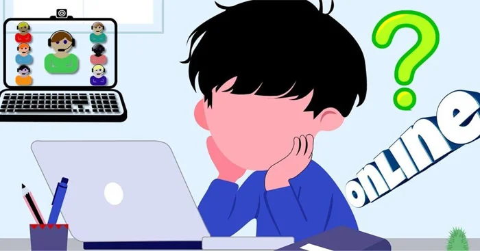 trong buổi học trực tuyến đầu năm sáng nay, cả hai con đều gặp tình trạng khó đăng nhập Zoom