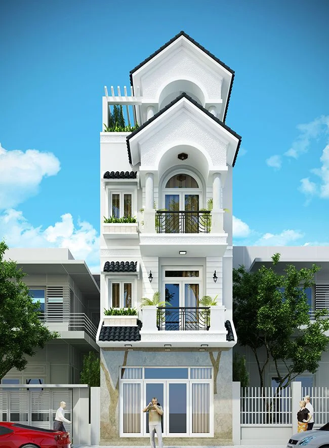 Nhà ống mái Thái 3 tầng tính thẩm mỹ cao