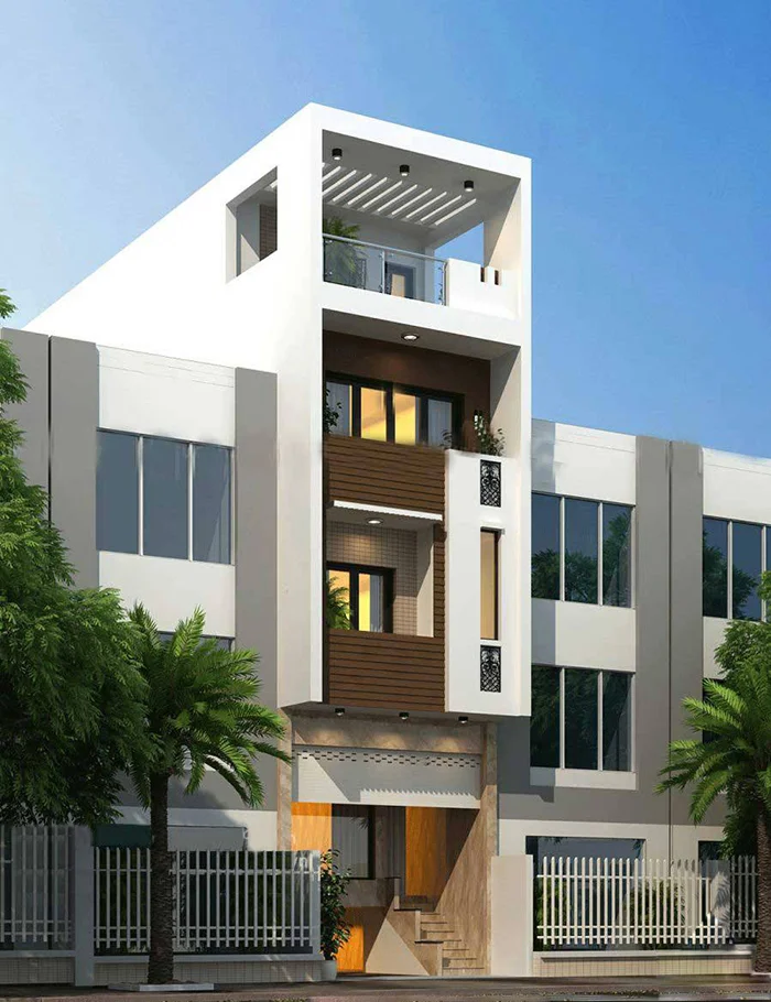 Nhà ống cao tầng ở mặt phố thu hút ánh nhìn